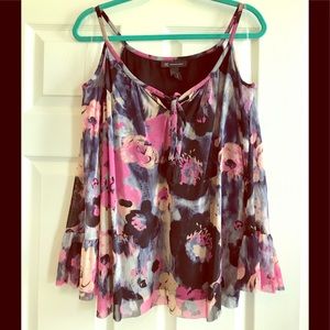 INC Cold Shoulder Flower Top